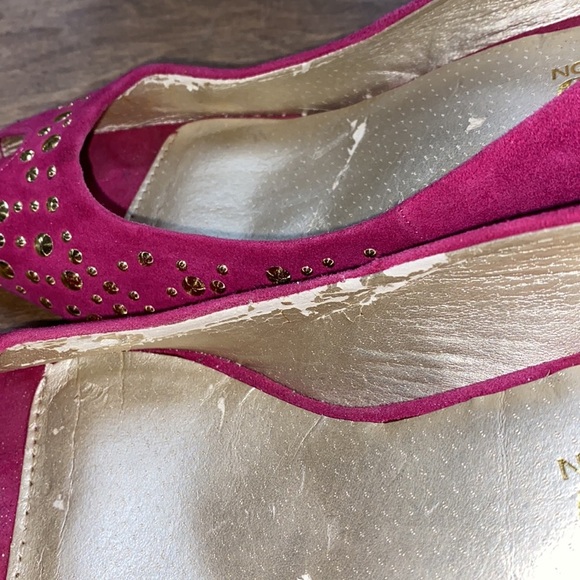Twiggy of London pink vintage heels leather size 8 1/2 medium - Picture 9 of 11
